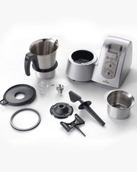 vue des différents éléments du robot minicooker